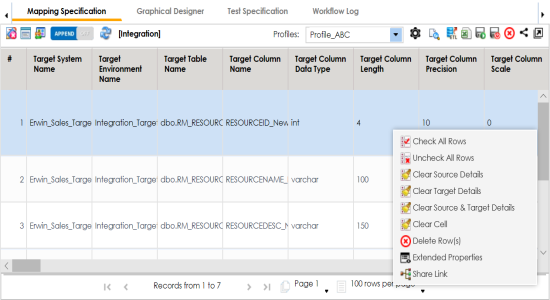 Updating Mapping Specifications Manually