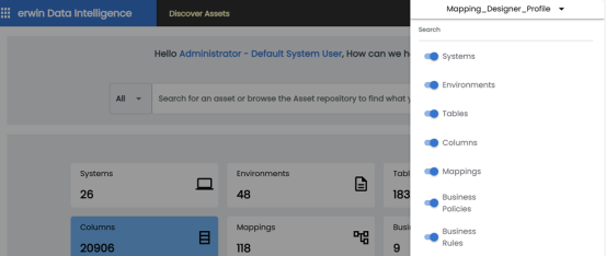 Choosing Profiles Discover Assets