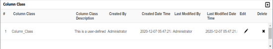 Column Class Edit