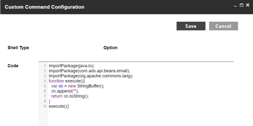 Custom Command Configuration