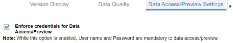 Data Access Preview Settings