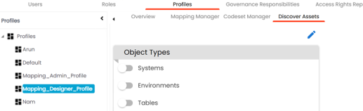 Profile Discover Assets