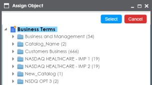 Assign Object Business Glossary