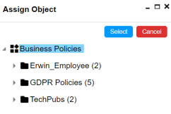 Assign Object Business Policy