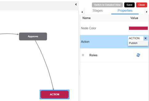 Configuring Action Stage Properties