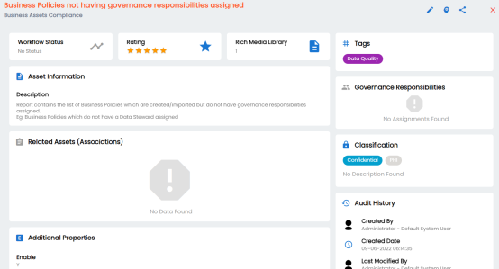 Discover Assets Compliance Report Detailed View
