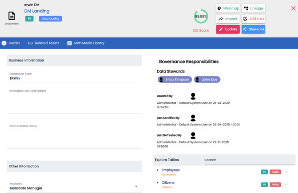 Discover Assets Environmentdetails