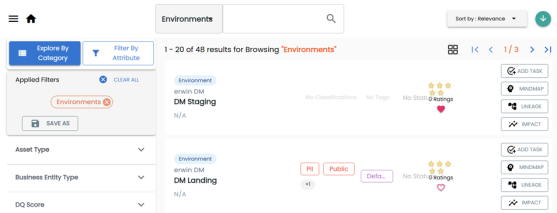 Discover Assets Environments List
