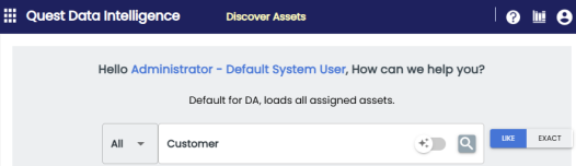 Discover Assets Search Customer