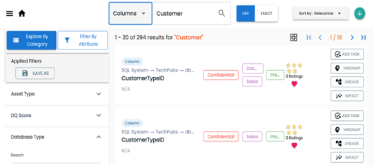 Discover Assets Searchcolumn