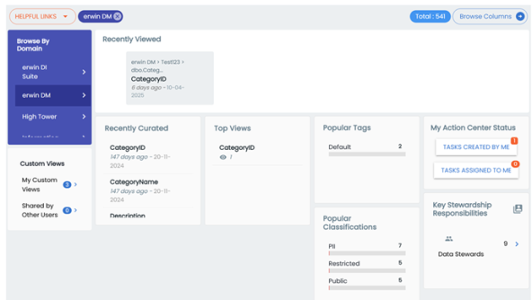 Discover Assets Workspace Section