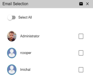 Emailselection