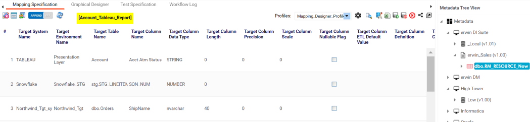 Mapping Drag&drop Meta Catalog