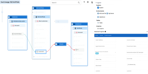 Mapping Lineage Graphical View Column