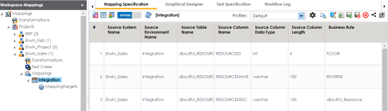 Mapping Specification Grid Reference Table
