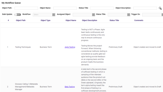 My Workflow Queue Business Term