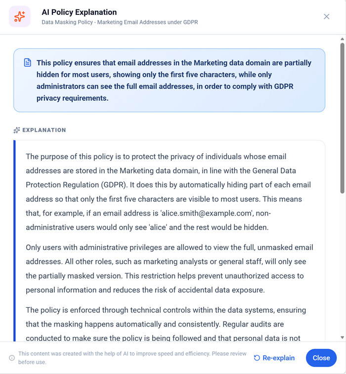 AI Policy Explanation