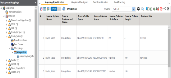 Previewing Mapping Specification
