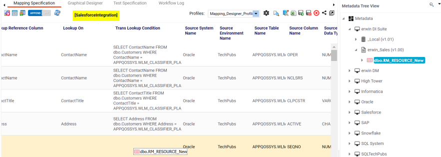 Trans Look Up Condition Column