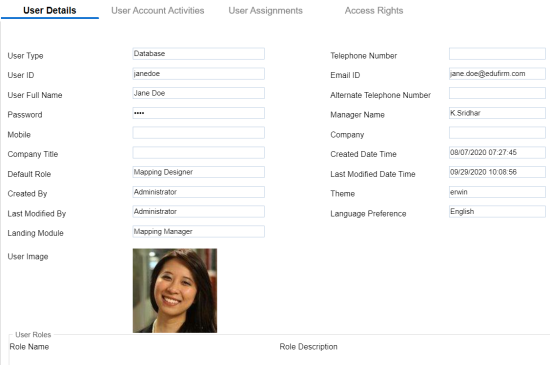 User Details