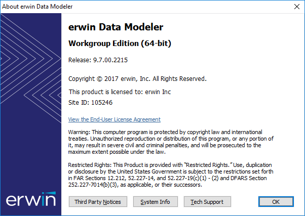 Release Numbering Schema in erwin Data Modeler