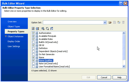 Bulk Editor Reporting_Make Property Type Selections