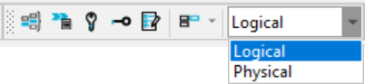 Logical Physical View Dropdown