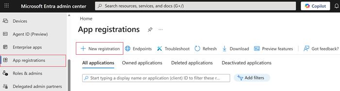 Microsoft Entra admin center