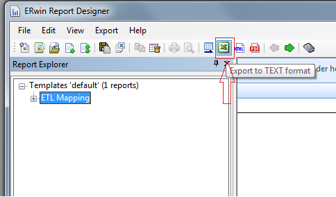 ETL Mapping Export Report